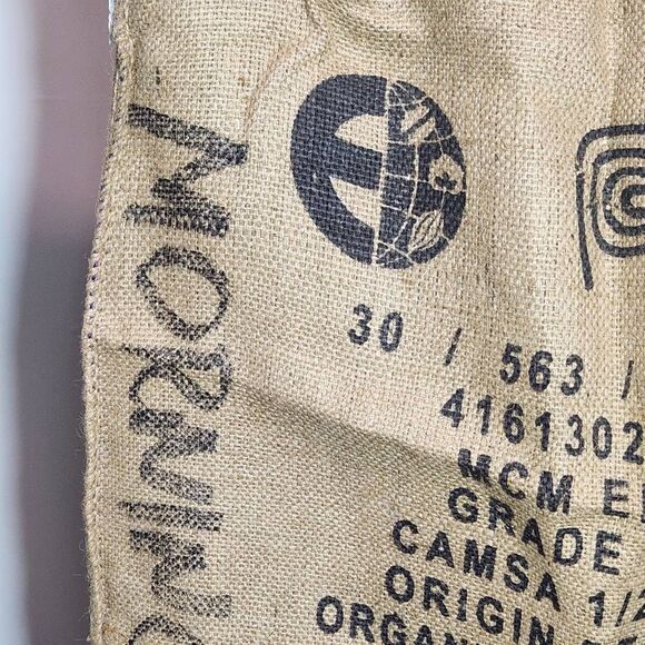 Peru Coffee Bag Large Jute Coffee Bag Wall Hanging - Picture 4 of 6